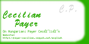 cecilian payer business card